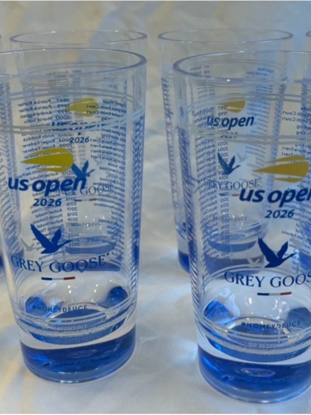2026 US Open Tennis Grey Goose Honey Deuce Set Of 6 (Six) Souvenir Cups
